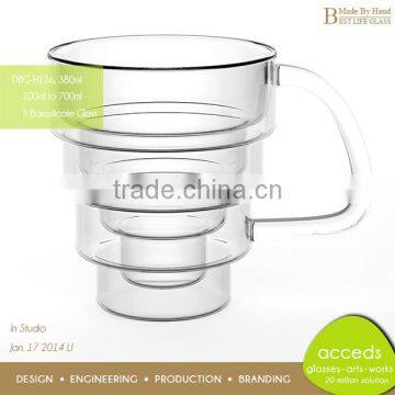 Novelty 2014 New Ti-Borosilicate Handmade Glass Beer Stein