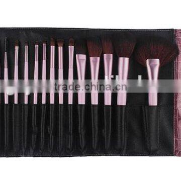 18pcs Shinny PVC Crocodile Texture Case Best Professional Custom Makeup Brushes photo-2