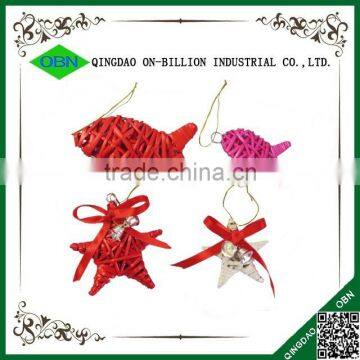 Wholesale cheap colored star wicker rattan decor