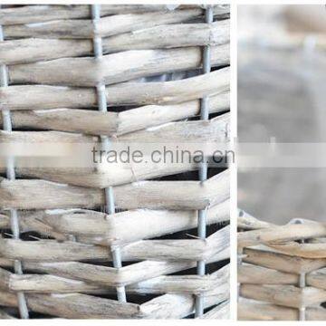 Wicker Material Decorative Flower Baskets With Plastic Liner photo-6