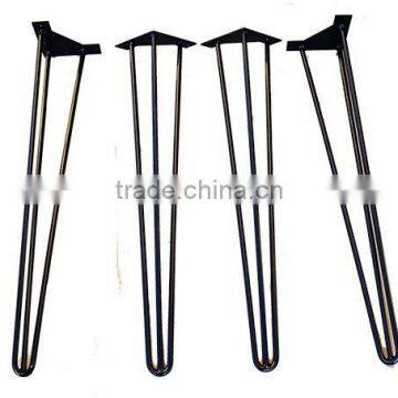 Factory Price Sale Matt Black Cast Iron 28 Inch Metal Hairpin Leg for Wood Furniture photo-4