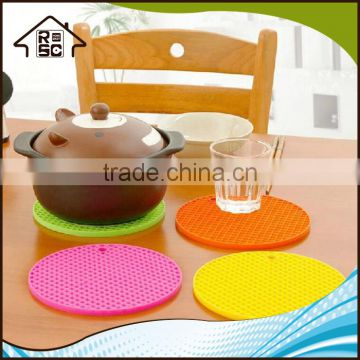 NBRSC Silicone Heat Resistant Mat Pot Holder Mat Trivet Multi-purpose Round