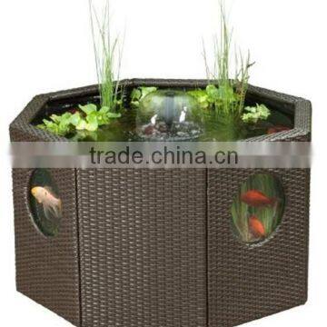 Rattan fish tank garden