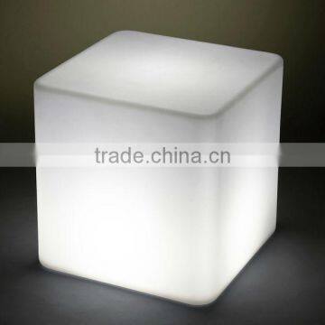 CE Rohs SGS Approval decorative different size 16 colors rechargeable lighting plastic LED cube