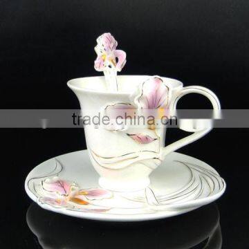 2015 New Bone China Ceramic Tea Cup And Saucer With Classical Flower Design photo-3