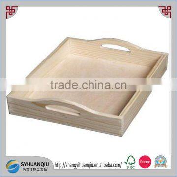 cheap unfinished pine wooden serving tray