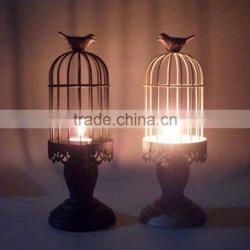 Bird Cage Outdoor Hanging Solar Candle Lantern photo-2