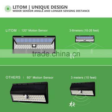 Bright 54LED Solar Power Led Wireless Security Waterproof solar street light for Diveway Patio Garden Path