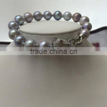 4-5 mm Purple Freshwater Pearl Bracelet photo-5