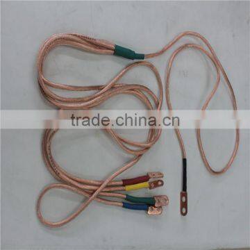 Portable ground earth rod set with earthing wire