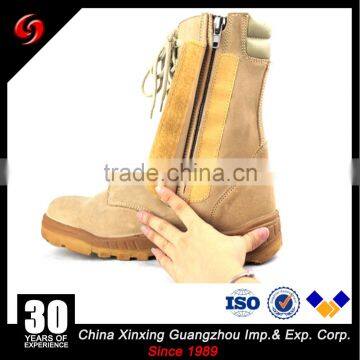 Waterproof Combat Military Boot, Suede Leather Military Boots With Zipper photo-3