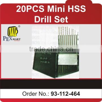 20pcs mini HSS drill set