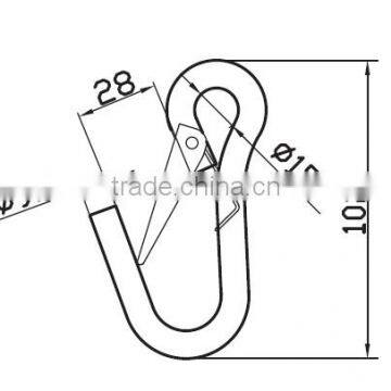 9.5MM HOOK WITHOUT HEAT TREATMENT, SNAP HOOK