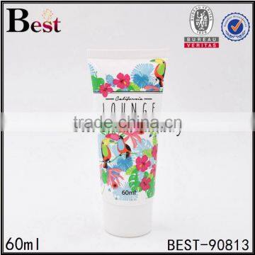 60ml travel size facial cleanser plastic cosmetic tube wholesale