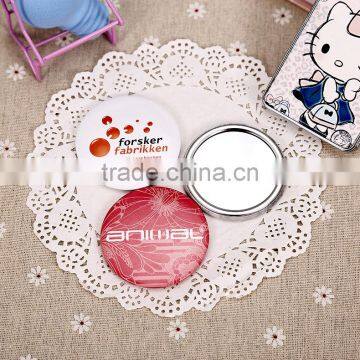 CJA01-OEM Makeup Pocket Plastic Hand Round Mirror photo-3