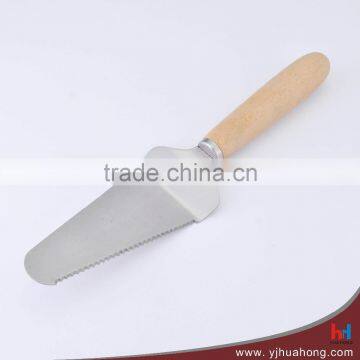 Hot selling stainless steel pizza spade with wooden handle