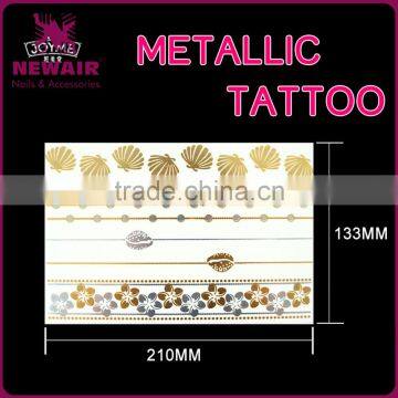 Metallic Fashion Shiny Body Art Temporary Tattoo Sticker photo-3