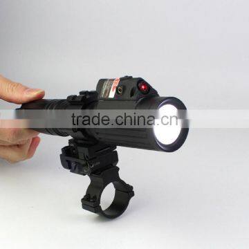 Tactical Professional Hunting 1000 Lumens CREE T6 LED Flashlight With Strobe Light Attached With Red Laser Sight photo-2