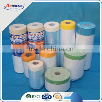 wholesale embossed hdpe pre taped masking film