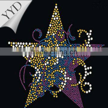 bright star rhinestones hotfix transfer motif