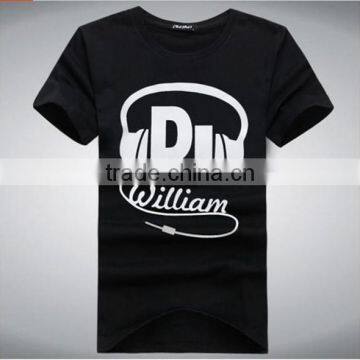 Black printed t-shirt for men