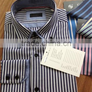 Latest shirt designs for man/Double Collar cuff shirt/ High Collar Shirts/Fashion Italian Design Stripes Shirts