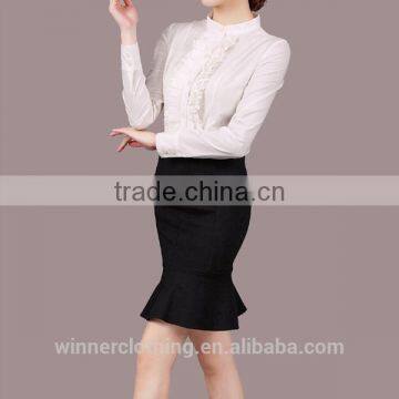 Latest Degisn Open Front Formal Suit For Woman With Flare Peplum Skirt photo-2