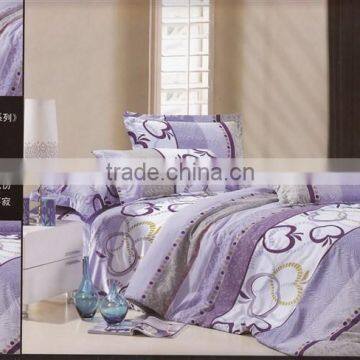 digital printing flower design jacquard diamond velvet hotel bedding set