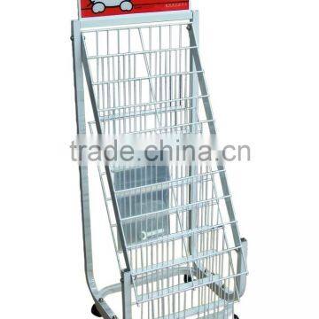 Book Rack Wire Grid Display Stand Magazine Rack photo-5