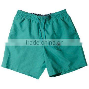 men's poly m/f twill swimming shorts plain color boardshort micro fiber beach shorts