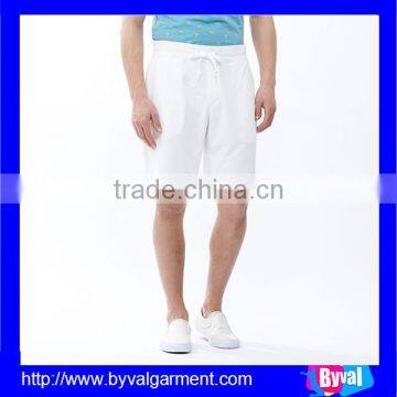 100%cotton soft white men's shorts basketball shorts running shorts