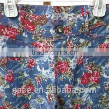 Women Denim Printing Fabric 95% Cotton 5% Spandex Sexy Tight Pants Wholesale to South American photo-3