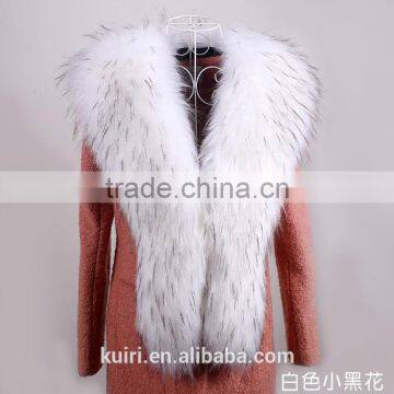 Long Women Fur Collar Fake Fox Fur Raccoon Fur Faux Coat Decor Luxurious Scarf Winter Multi photo-4