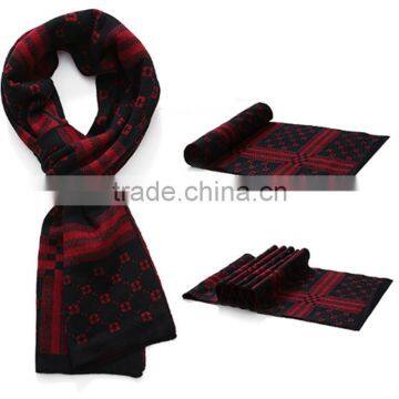 1 pc Hot Sale Kintted Cheap Price Spandex European Style Warm Winter Floral Men Scarf photo-4