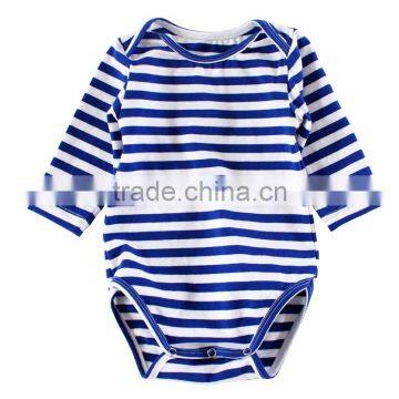 ShiJ 32S 180g Combed Cotton Indiana Striped Long Sleeve Baby Clothes Romper photo-2