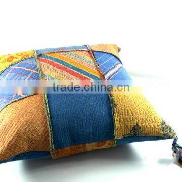 Large Kantha Cushion, Kantha Quilt Pillow, Kantha Cushion Cover, Ooak New photo-5