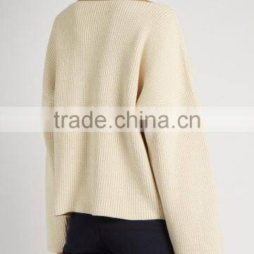 Fashion 2017 Ladies Plain Blank Crew Neck Long Sleeve Pullover Designs Cardigan Cashmere Sweater Woman photo-3