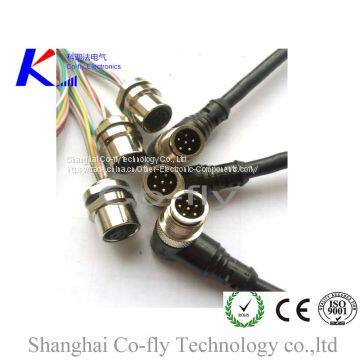 M12 17-контактные водонепроницаемые экранированные угловые формованные кабельные соединители для самцов photo-4