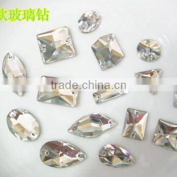 White Clear Crystal Beads Sew on Beads for Wedding Dress photo-2