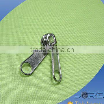 Factory Wholesale and custom nickel metal two sided zipper slider for bag