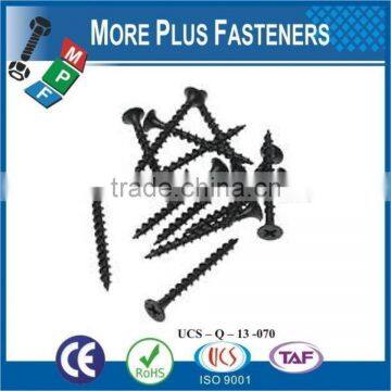 Made in Taiwan Carbon Steel Phillips Bugle Head Gray Phosphate Sharp Point Drywall Screw