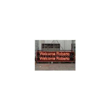 Semi-Outdoor P10 LED Scrolling Message Sign Display , Green / Blue Color
