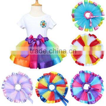 Rainbow colourful grenadine pettiskirts girl tutu dress unique baby girl names images