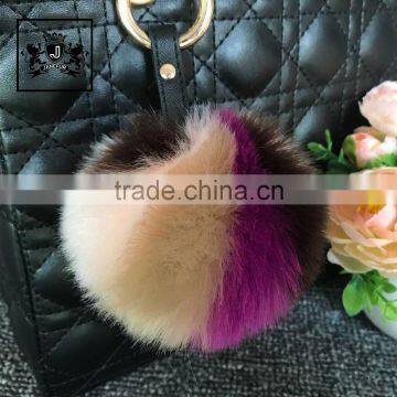 Beautiful Decoration Accessories Plush Keychain Ring Faux Fur Pom