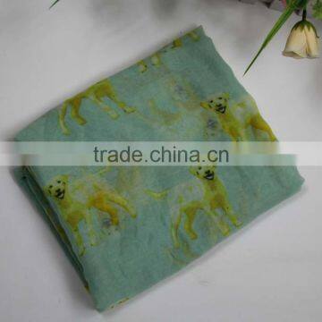 Chinese high quality custom digital printing viscose scarf