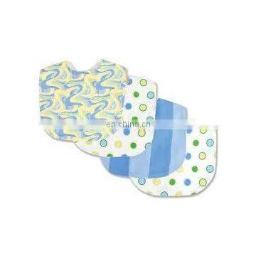 U shape floral design printed baby bibs also available with embroidery