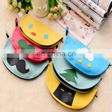 Cute Cartoon Printed Mouse Pad Dual PU Pencil Bag