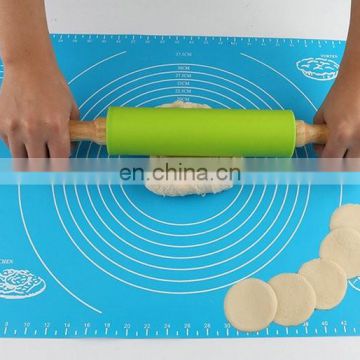 23cm length small size silicone non-stick rolling pin for pastry rolling