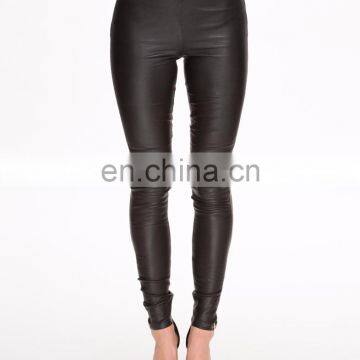 Wholesale Stretch Women Sexy Black Leather Leggings For Women Stretch Pants