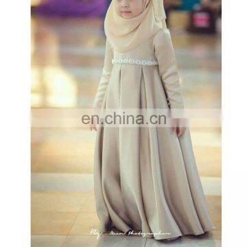 High Quality Muslim Kids Abaya Islamic Chirldren Clothing Malaysia Slim Girls Long Dress